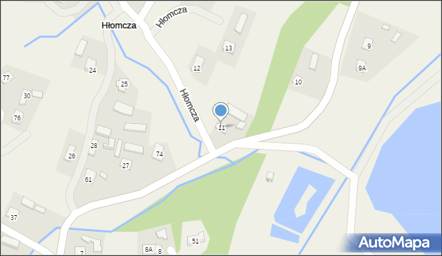 Hłomcza, Hłomcza, 11, mapa Hłomcza