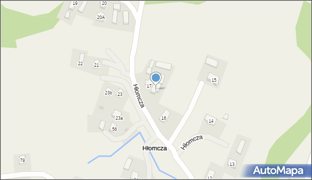 Hłomcza, Hłomcza, 17a, mapa Hłomcza