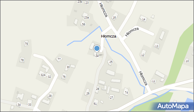 Hłomcza, Hłomcza, 24, mapa Hłomcza