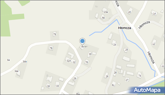 Hłomcza, Hłomcza, 77, mapa Hłomcza