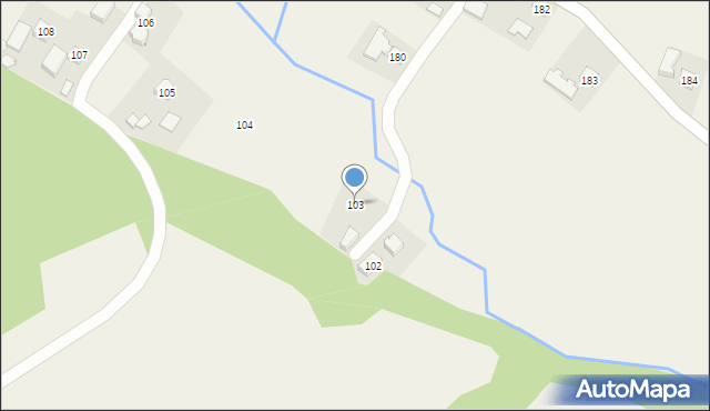 Hłudno, Hłudno, 103, mapa Hłudno