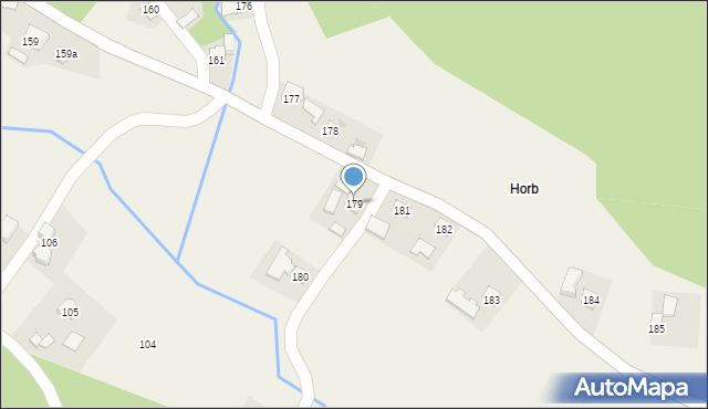 Hłudno, Hłudno, 179, mapa Hłudno