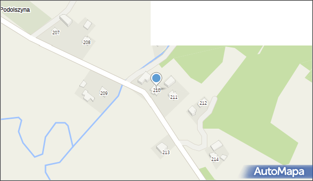 Hłudno, Hłudno, 210, mapa Hłudno