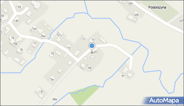 Hłudno, Hłudno, 69, mapa Hłudno