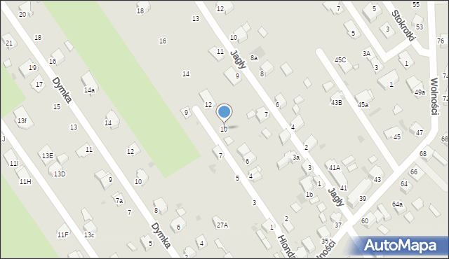 Knurów, Hlonda Augusta, ks. kard. Prymasa, 10, mapa Knurów