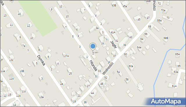 Knurów, Hlonda Augusta, ks. kard. Prymasa, 2, mapa Knurów