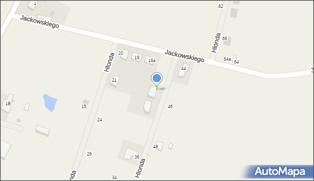 Mórkowo, Hlonda Augusta, ks. kard. Prymasa, 40, mapa Mórkowo