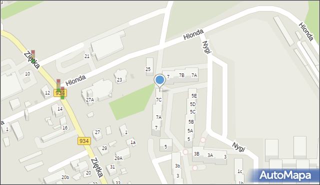 Mysłowice, Hlonda Augusta, ks. kard. Prymasa, 7D, mapa Mysłowice