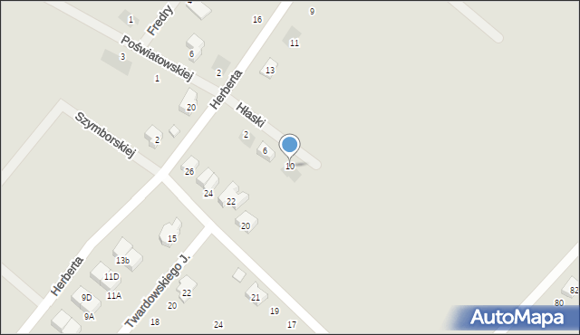 Oława, Hłaski Marka, 10, mapa Oława