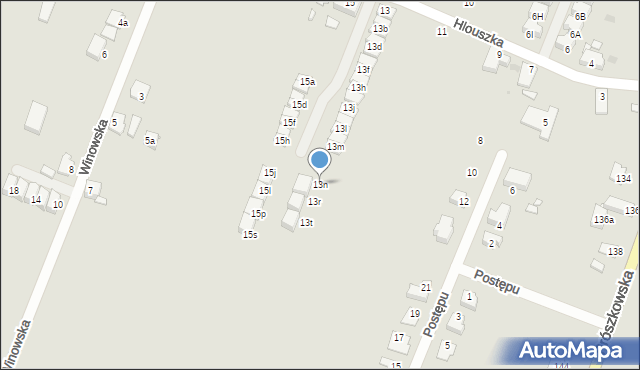 Opole, Hlouszka Wincentego, 13n, mapa Opola