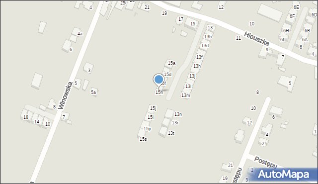 Opole, Hlouszka Wincentego, 15h, mapa Opola