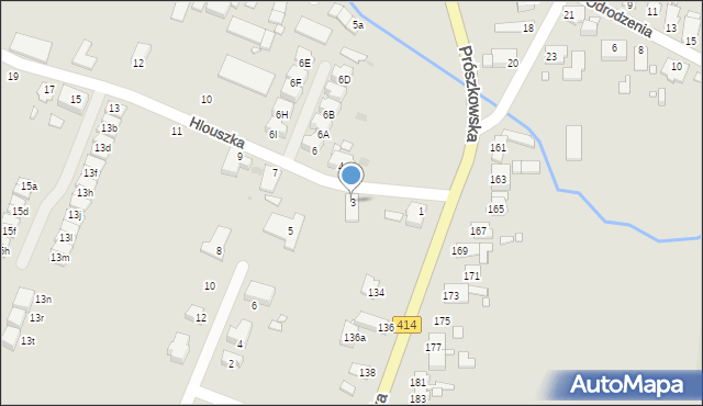 Opole, Hlouszka Wincentego, 3, mapa Opola