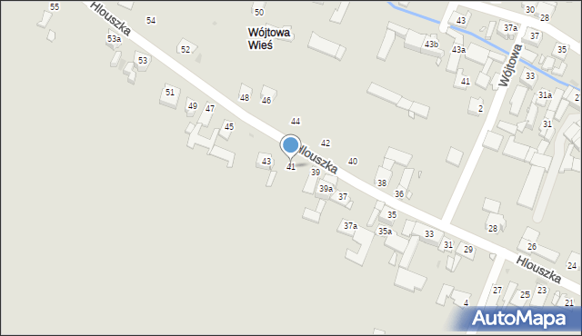 Opole, Hlouszka Wincentego, 41, mapa Opola