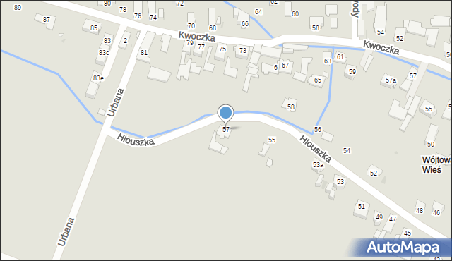 Opole, Hlouszka Wincentego, 57, mapa Opola