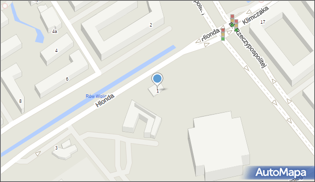 Warszawa, Hlonda Augusta, ks. kard. Prymasa, 1, mapa Warszawy