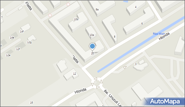 Warszawa, Hlonda Augusta, ks. kard. Prymasa, 10, mapa Warszawy