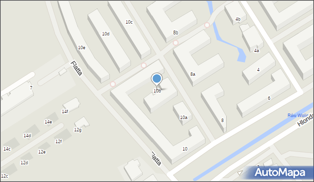 Warszawa, Hlonda Augusta, ks. kard. Prymasa, 10b, mapa Warszawy