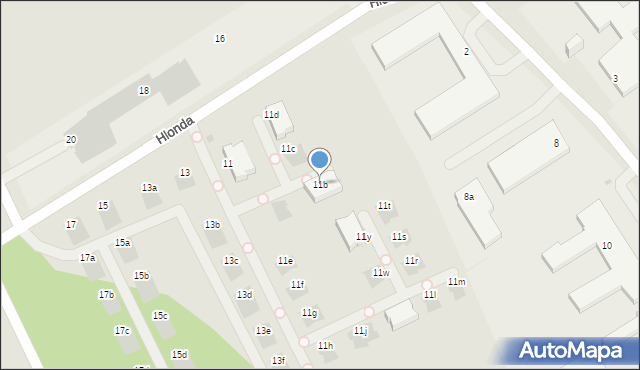 Warszawa, Hlonda Augusta, ks. kard. Prymasa, 11b, mapa Warszawy