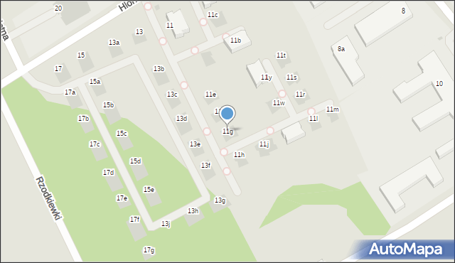 Warszawa, Hlonda Augusta, ks. kard. Prymasa, 11g, mapa Warszawy