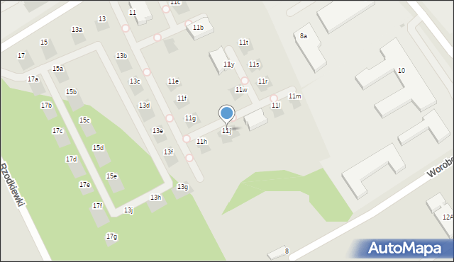 Warszawa, Hlonda Augusta, ks. kard. Prymasa, 11j, mapa Warszawy