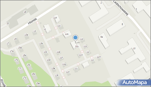 Warszawa, Hlonda Augusta, ks. kard. Prymasa, 11z, mapa Warszawy