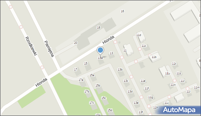 Warszawa, Hlonda Augusta, ks. kard. Prymasa, 13a, mapa Warszawy