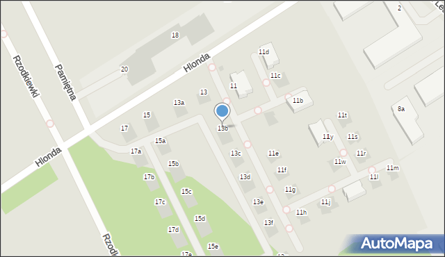 Warszawa, Hlonda Augusta, ks. kard. Prymasa, 13b, mapa Warszawy