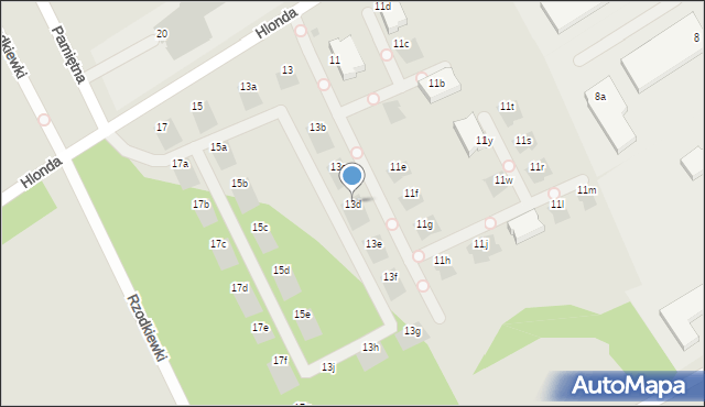 Warszawa, Hlonda Augusta, ks. kard. Prymasa, 13d, mapa Warszawy