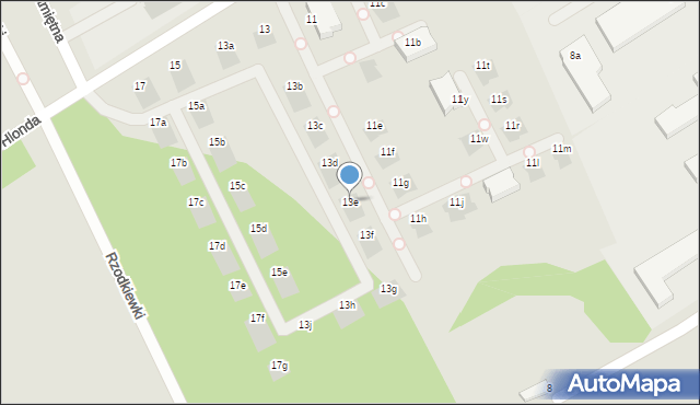 Warszawa, Hlonda Augusta, ks. kard. Prymasa, 13e, mapa Warszawy