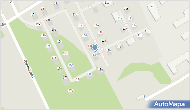 Warszawa, Hlonda Augusta, ks. kard. Prymasa, 13f, mapa Warszawy