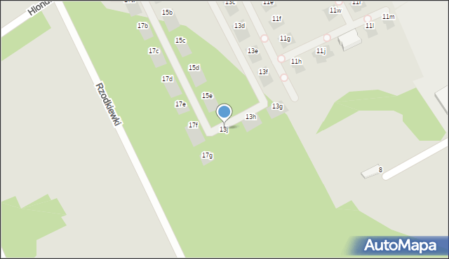 Warszawa, Hlonda Augusta, ks. kard. Prymasa, 13j, mapa Warszawy