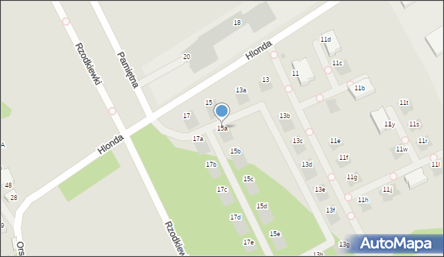 Warszawa, Hlonda Augusta, ks. kard. Prymasa, 15a, mapa Warszawy