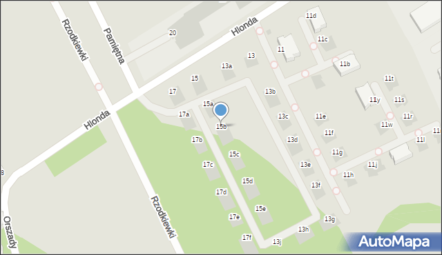 Warszawa, Hlonda Augusta, ks. kard. Prymasa, 15b, mapa Warszawy