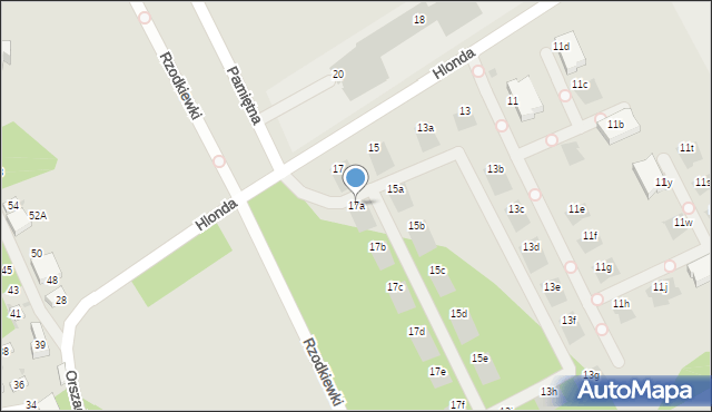 Warszawa, Hlonda Augusta, ks. kard. Prymasa, 17a, mapa Warszawy