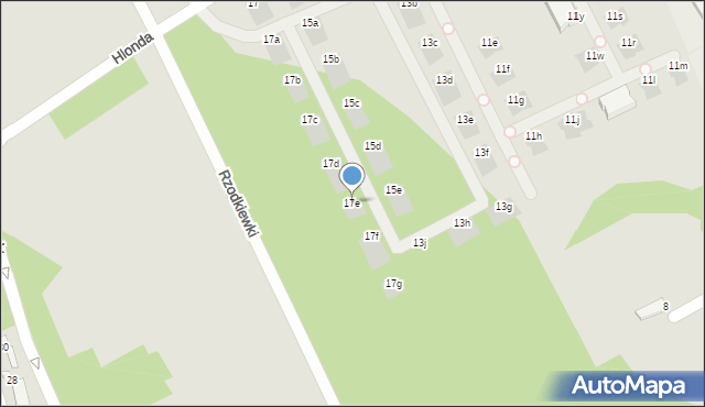 Warszawa, Hlonda Augusta, ks. kard. Prymasa, 17e, mapa Warszawy