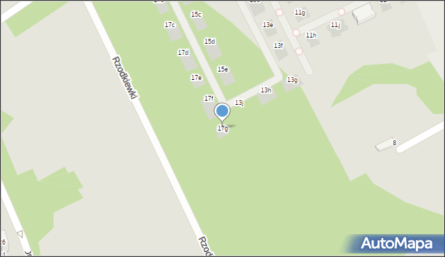 Warszawa, Hlonda Augusta, ks. kard. Prymasa, 17g, mapa Warszawy