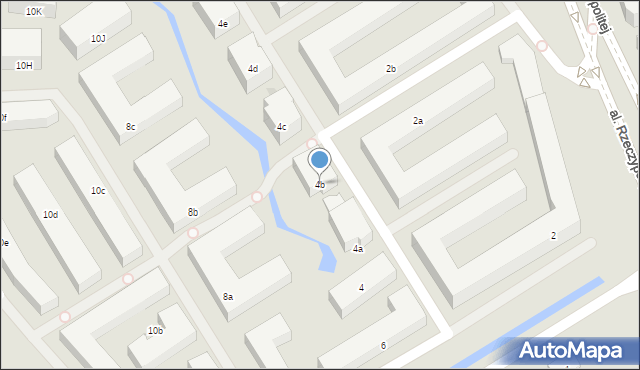 Warszawa, Hlonda Augusta, ks. kard. Prymasa, 4b, mapa Warszawy