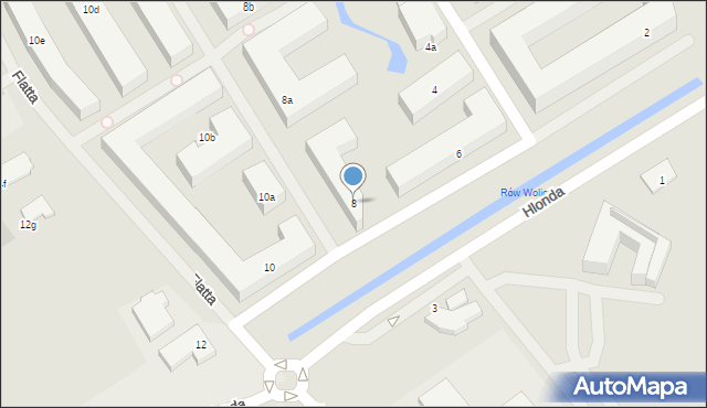 Warszawa, Hlonda Augusta, ks. kard. Prymasa, 8, mapa Warszawy