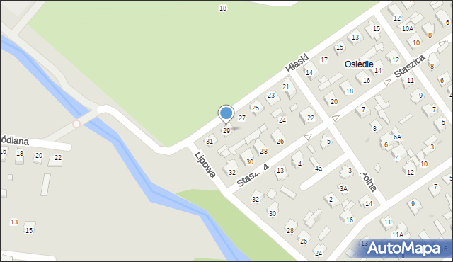 Zwierzyniec, Hłaski, 29, mapa Zwierzyniec