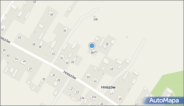 Hniszów, Hniszów, 26, mapa Hniszów