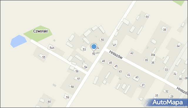 Hniszów, Hniszów, 52, mapa Hniszów