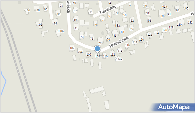 Bielsk Podlaski, Hołowieska, 108, mapa Bielsk Podlaski