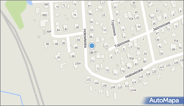 Bielsk Podlaski, Hołowieska, 69, mapa Bielsk Podlaski
