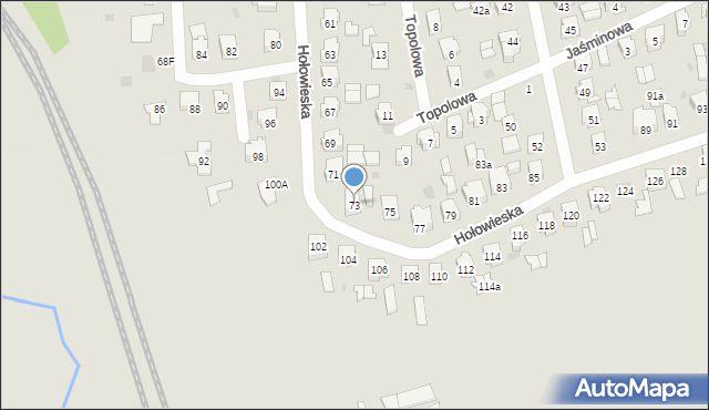 Bielsk Podlaski, Hołowieska, 73, mapa Bielsk Podlaski