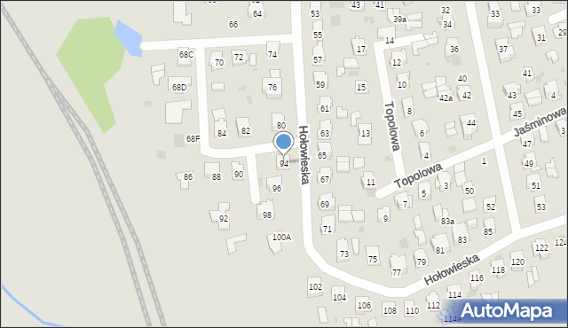 Bielsk Podlaski, Hołowieska, 94, mapa Bielsk Podlaski