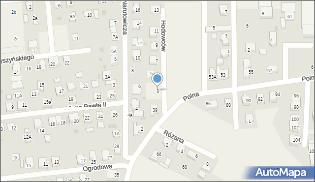 Bolszewo, Hodowców, 3, mapa Bolszewo