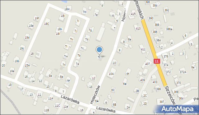 Bytom, Holeczków Franciszka i Wawrzyńca, 7c, mapa Bytomia