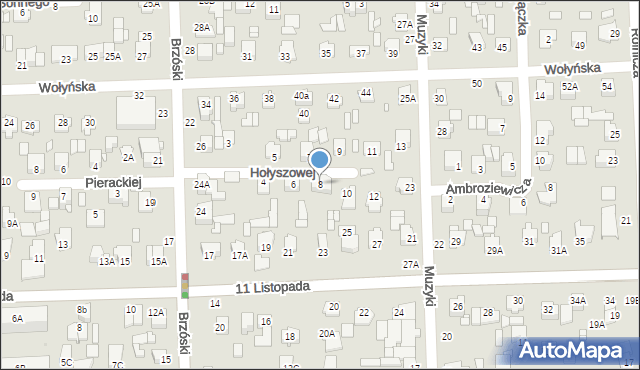 Chełm, Hołyszowej Pauliny, 8, mapa Chełma