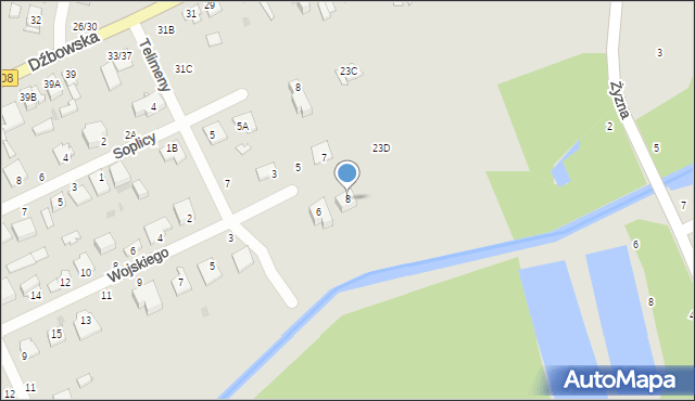 Częstochowa, Horeszków, 8, mapa Częstochowy