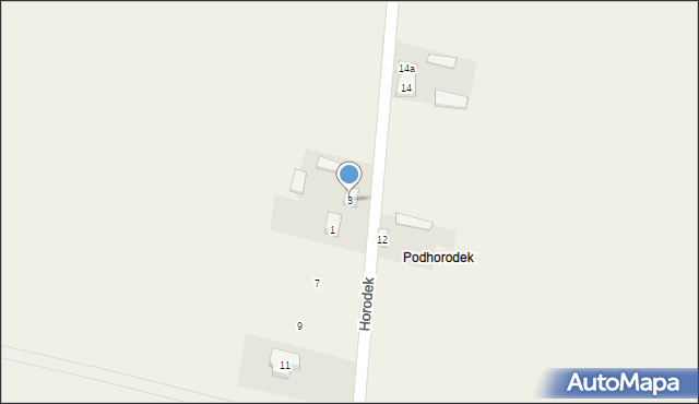 Drelów, Horodek, 3, mapa Drelów